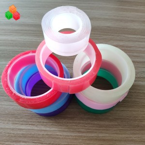 China design size color excellent quality washable reusable double side strong self adhesive gel grip magic nano suction tape