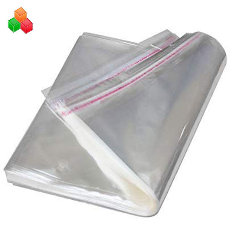 custom printing transparent self adhesive sealing plastic garment packaging bag opp plastic bags for clothing / t-shirt / snack